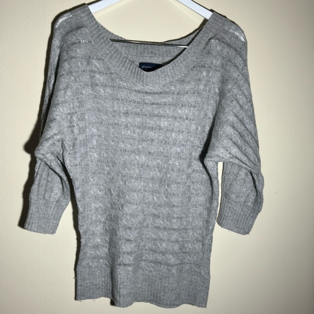 American Eagle Gray Dolman Sleeved